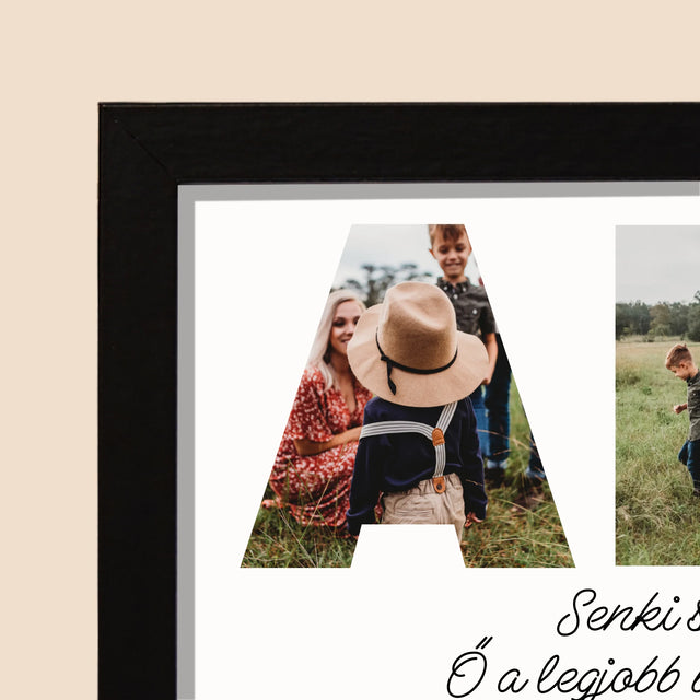 Szó Fotókból: Legjobb Anya A Világon - Keretes Nyomtatott Kép 20X40