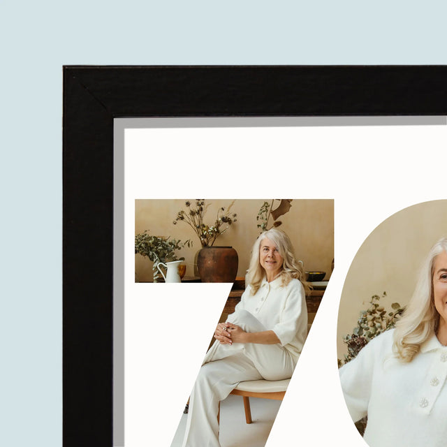 Szó Fotókból: 70 Szülinap - Keretes Nyomtatott Kép 20X40