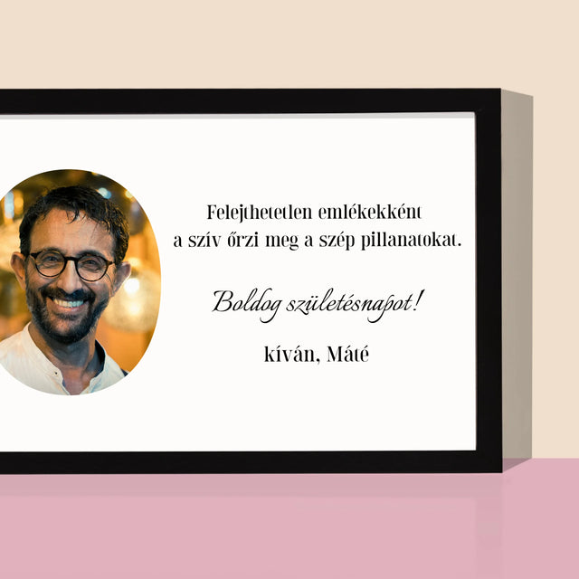 Szó Fotókból: 50 Szülinap - Keretes Nyomtatott Kép 20X40