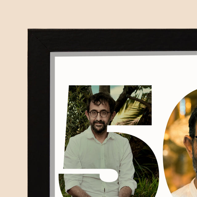 Szó Fotókból: 50 Szülinap - Keretes Nyomtatott Kép 20X40