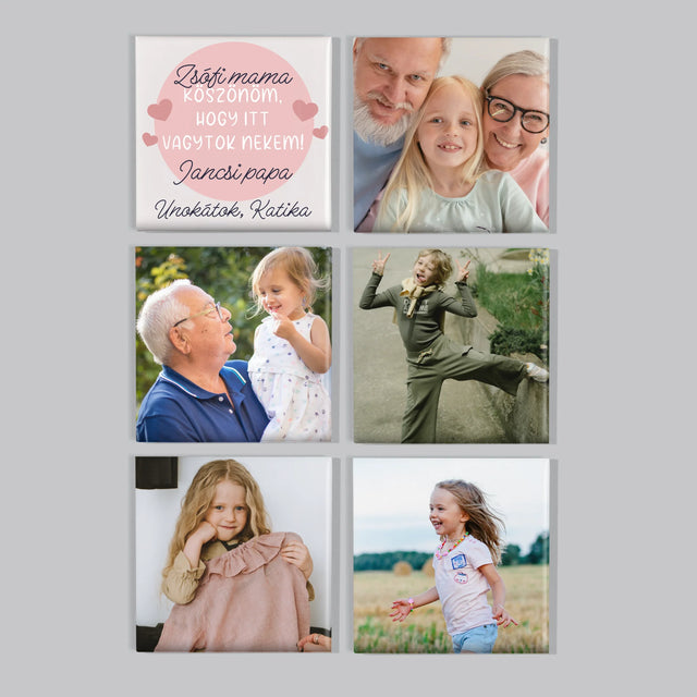Fotó És Felirat: Köszönet A Nagyszülőknek - Mágneskészlet