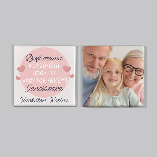 Fotó És Felirat: Köszönet A Nagyszülőknek - Mágneskészlet