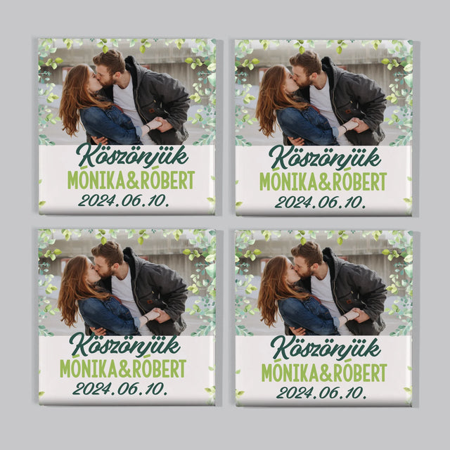 Fotó És Felirat: Esküvői Köszönetnyilvánítás - Mágneskészlet