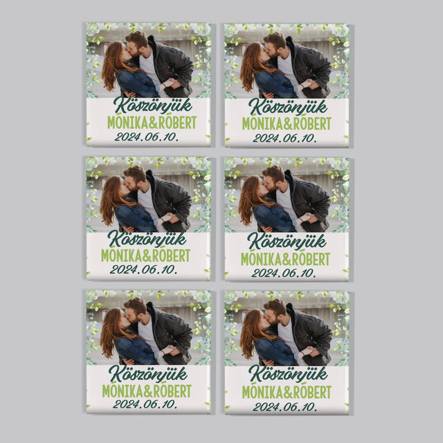 Fotó És Felirat: Esküvői Köszönetnyilvánítás - Mágneskészlet