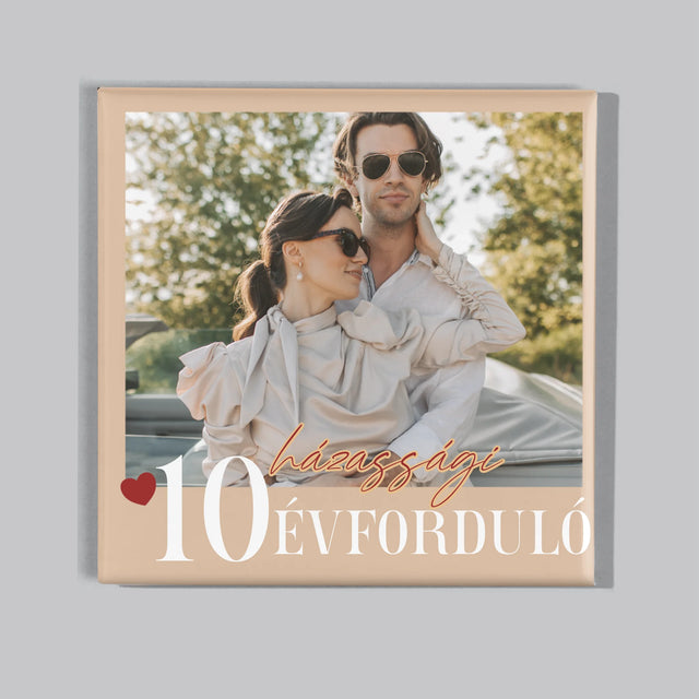 Fotó És Felirat: Évforduló, Szívecskék - Mágneskészlet