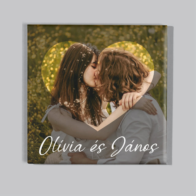 Fotó És Felirat: Szerelmesek, Szív - Mágneskészlet