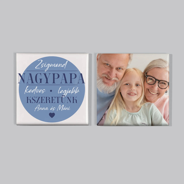 Fotókollázs: Szeretett Nagypapa - Mágneskészlet