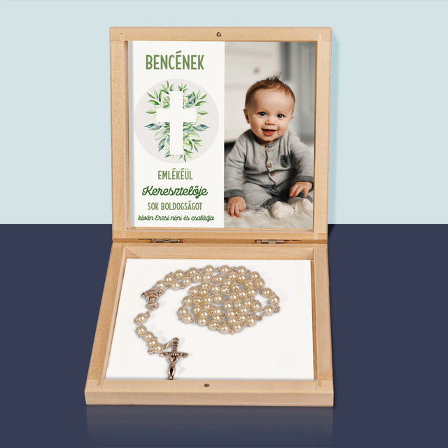Fotó És Felirat: Keresztelő Levélkék - Rózsafüzér