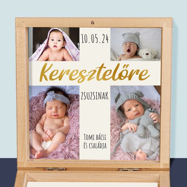 Fotókollázs: Keresztelő Kereszt - Rózsafüzér