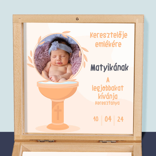 Fotó És Felirat: Keresztelője Emlékére - Rózsafüzér