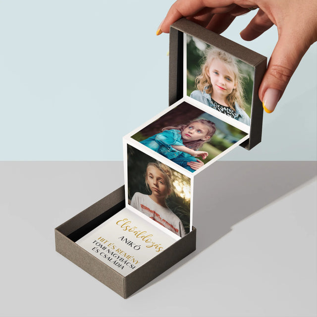 Fotókollázs: Elsőáldozás, Kereszt - Harmonika Fotókészlet