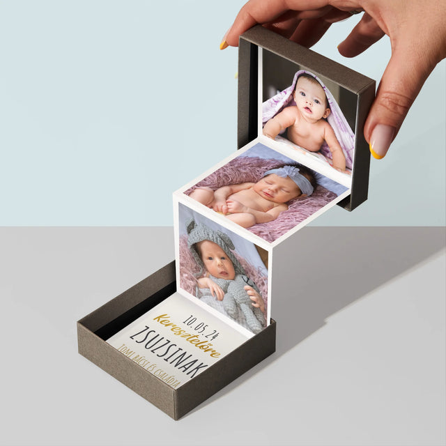 Fotókollázs: Keresztelő Kereszt - Harmonika Fotókészlet