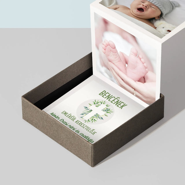 Fotó És Felirat: Keresztelő Levélkék - Harmonika Fotókészlet