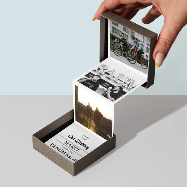 Fotó És Felirat: Our Wedding Tanú - Harmonika Fotókészlet