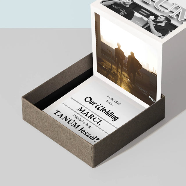 Fotó És Felirat: Our Wedding Tanú - Harmonika Fotókészlet