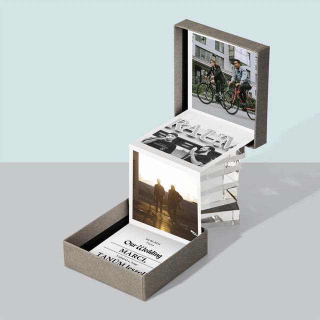 Fotó És Felirat: Our Wedding Tanú - Harmonika Fotókészlet