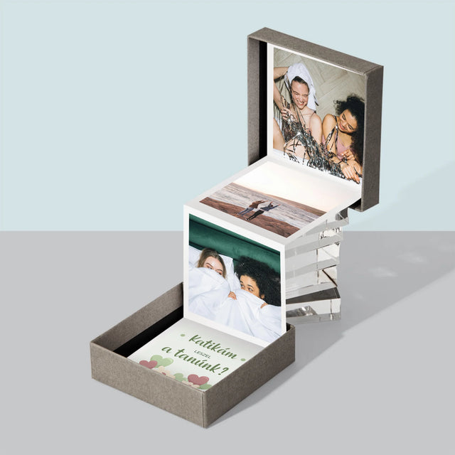 Fotó és aláírás: Leszel a koszorúslányom virágai - Fotókészlet harmonikával | HU