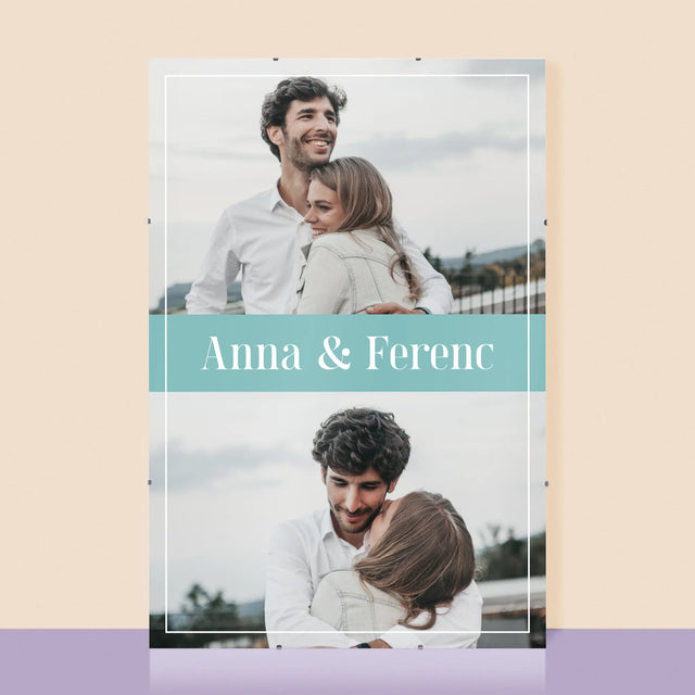 Fotókollázs: Pár, Nevek - Plakát