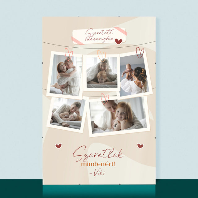 Fotókollázs: Szeretlek Téged Anyu - Plakát