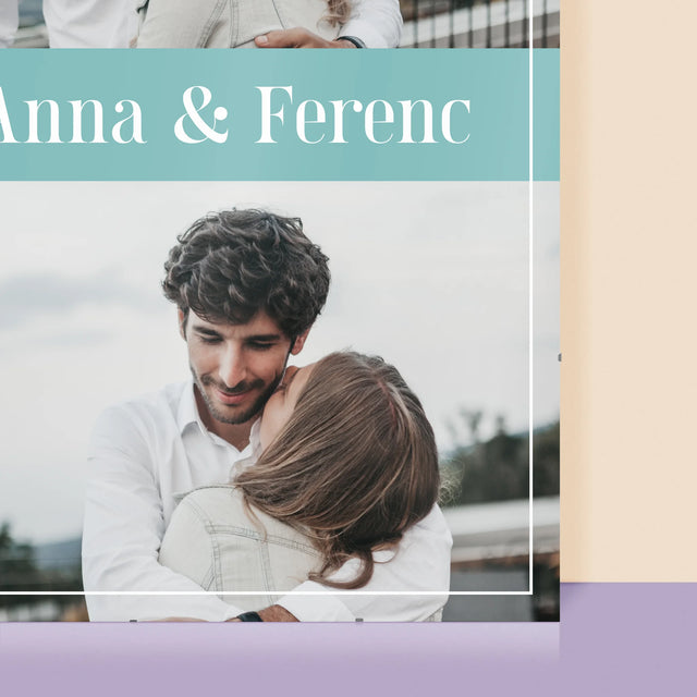Fotókollázs: Pár, Nevek - Plakát