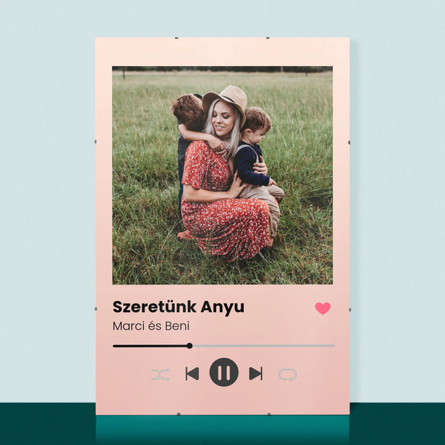 Fotó És Felirat: Szeretünk Anyu - Plakát