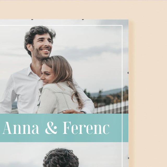 Fotókollázs: Pár, Nevek - Plakát