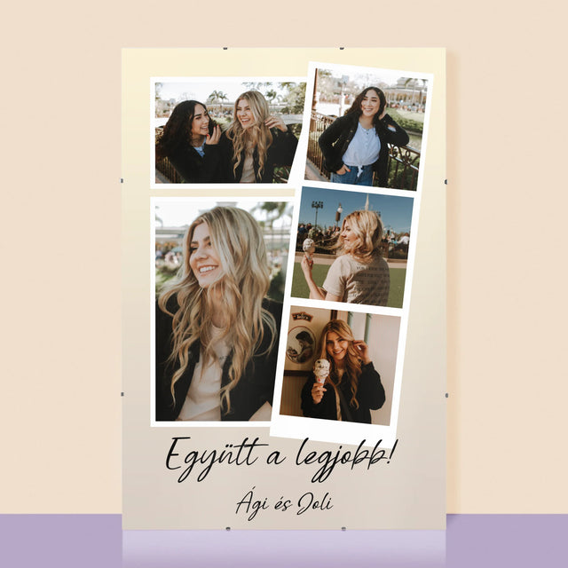 Fotókollázs: Barátnők Együtt A Legjobb - Plakát