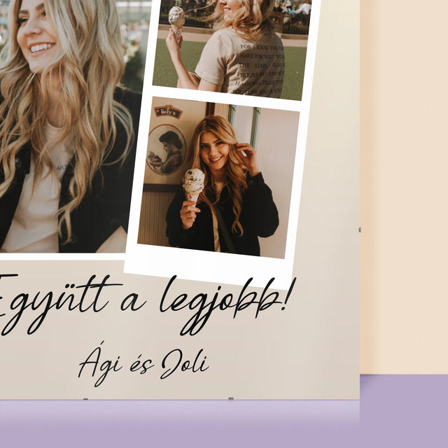 Fotókollázs: Barátnők Együtt A Legjobb - Plakát
