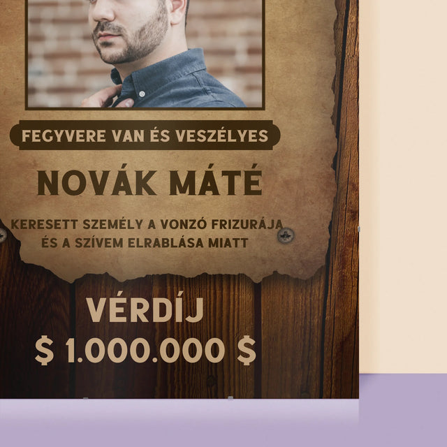 Fotó És Felirat: Keresett Személy - Plakát