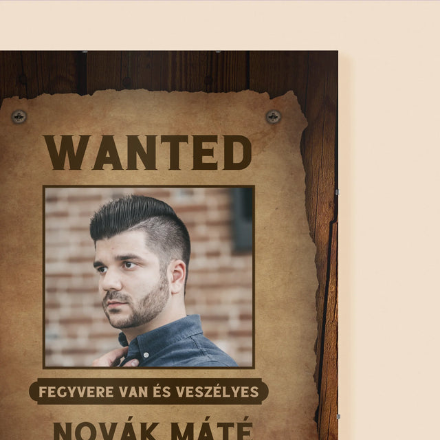 Fotó És Felirat: Keresett Személy - Plakát