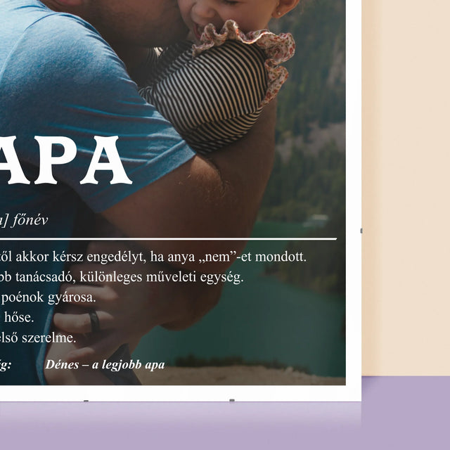 Fotó És Felirat: Apa Definíciója - Plakát