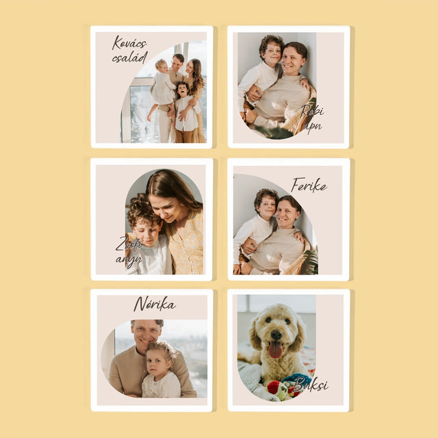 Fotó És Felirat: Fényképek A Családról - Poháralátét