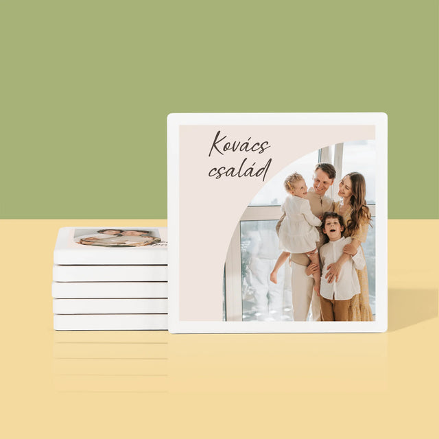 Fotó És Felirat: Fényképek A Családról - Poháralátét