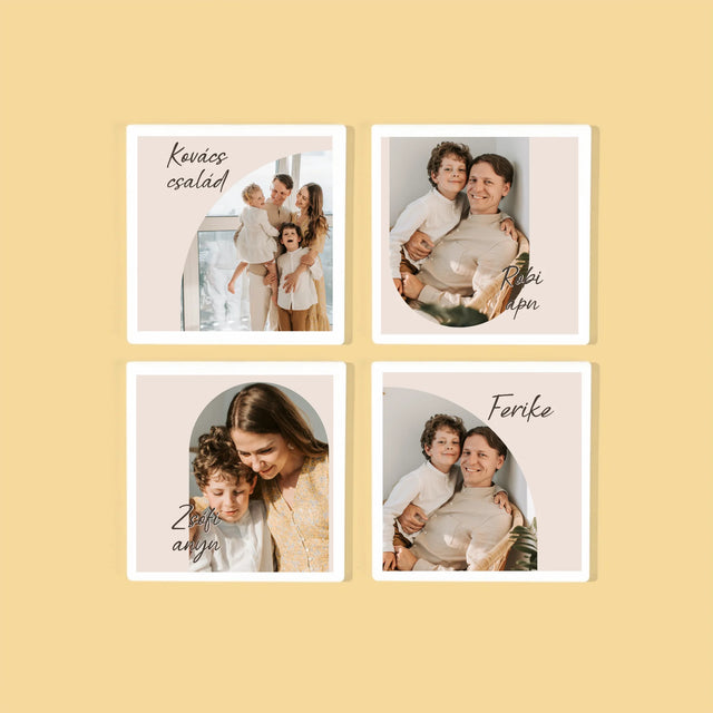 Fotó És Felirat: Fényképek A Családról - Poháralátét
