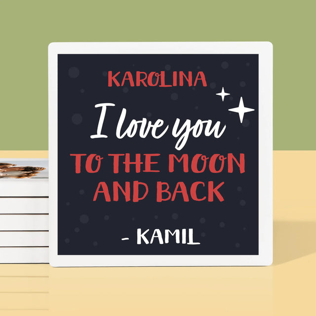 Fotókollázs: To The Moon And Back - Poháralátét