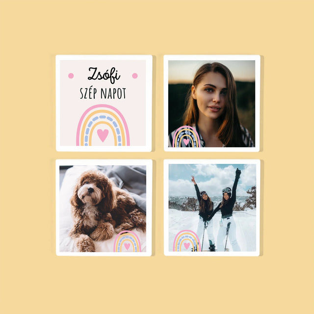 Fotókollázs: Szép Napot - Poháralátét