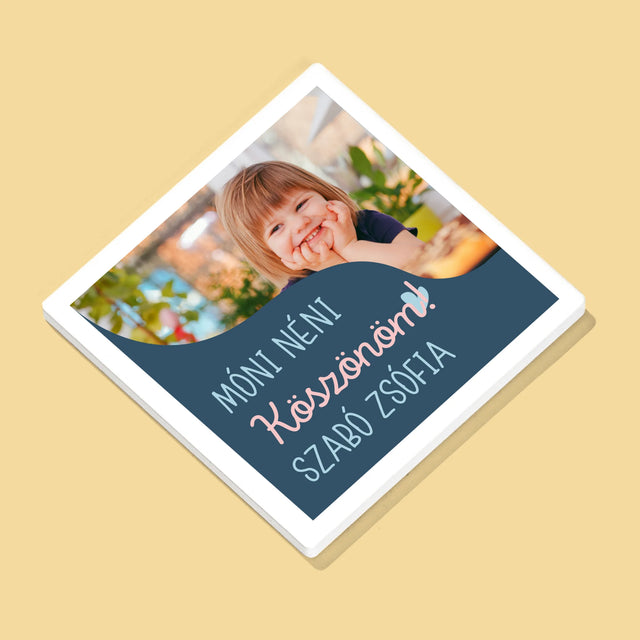 Fotó És Felirat: Emléktárgy Ovónéninek - Poháralátét