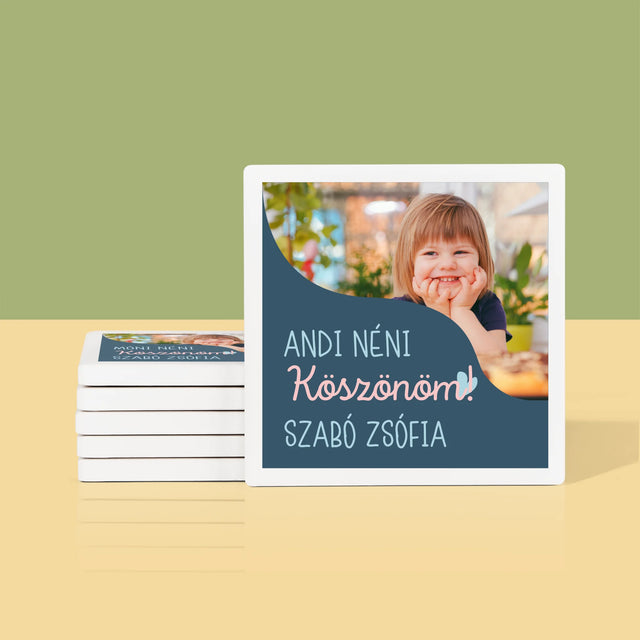 Fotó És Felirat: Emléktárgy Ovónéninek - Poháralátét