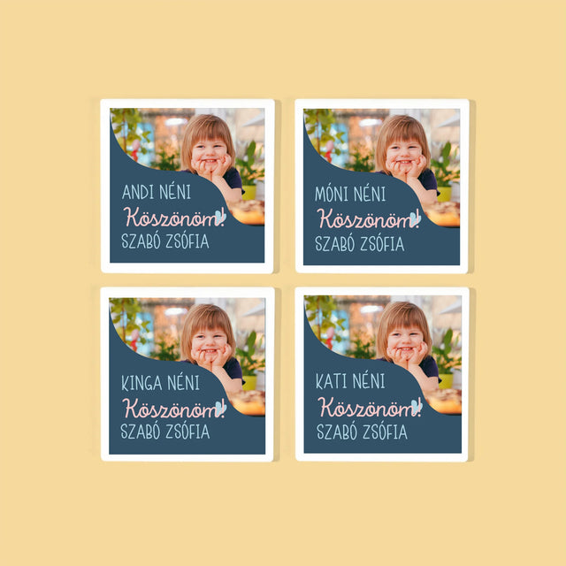 Fotó És Felirat: Emléktárgy Ovónéninek - Poháralátét