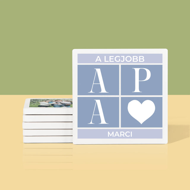 Fotókollázs: Legjobb Apa Kollázs - Poháralátét