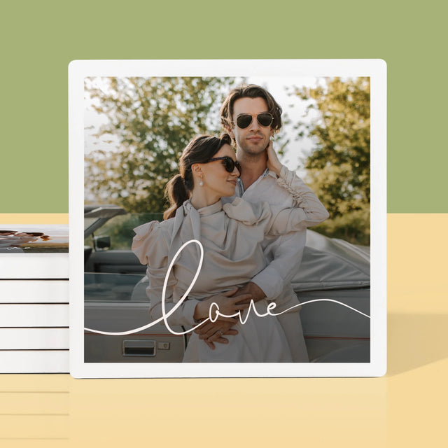 Fénykép: Love Felirat - Poháralátét