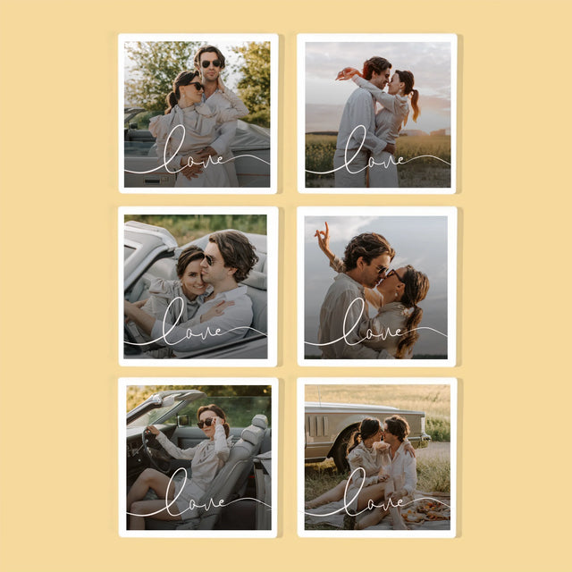 Fénykép: Love Felirat - Poháralátét