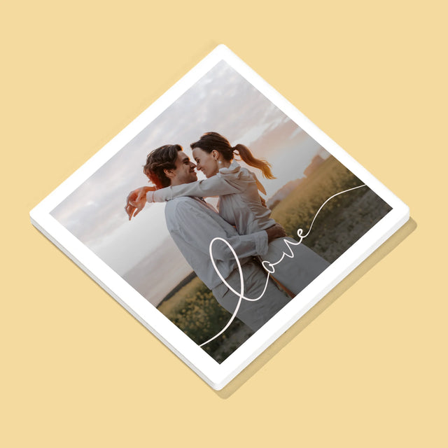 Fénykép: Love Felirat - Poháralátét