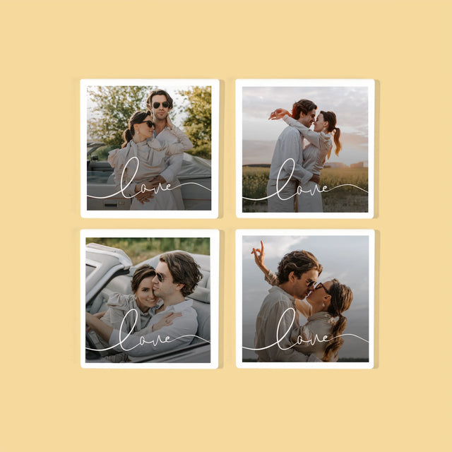 Fénykép: Love Felirat - Poháralátét