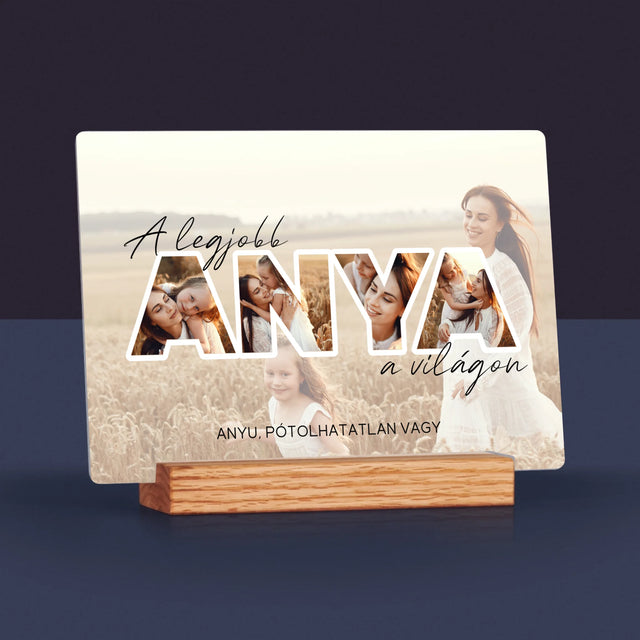 Szó Fotókból: A Legjobb Anya A Világon Fénykép - Akrilüvegre Nyomtatott Kép