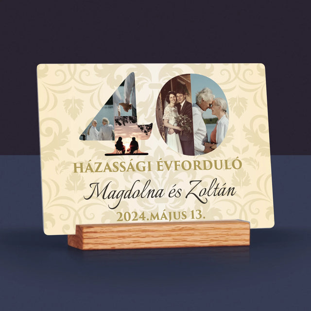 Szó Fotókból: 40. Házassági Évforduló - Akrilüvegre Nyomtatott Kép