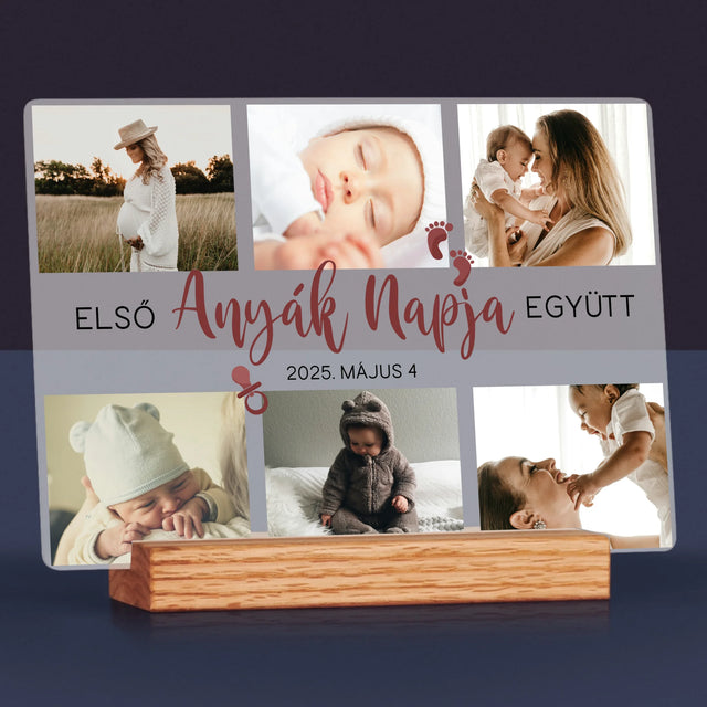 Fotókollázs: Első Anyák Napja - Akrilüvegre Nyomtatott Kép