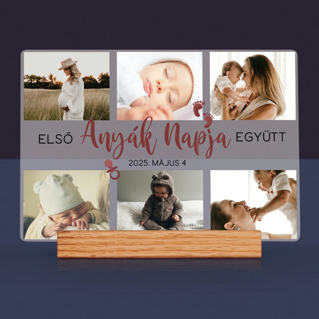 Fotókollázs: Első Anyák Napja - Akrilüvegre Nyomtatott Kép