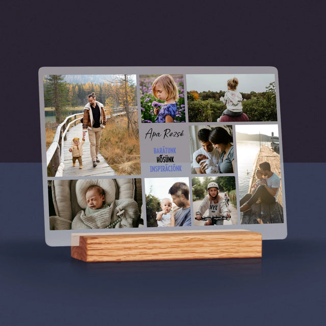 Fotókollázs: Apa Barát - Akrilüvegre Nyomtatott Kép