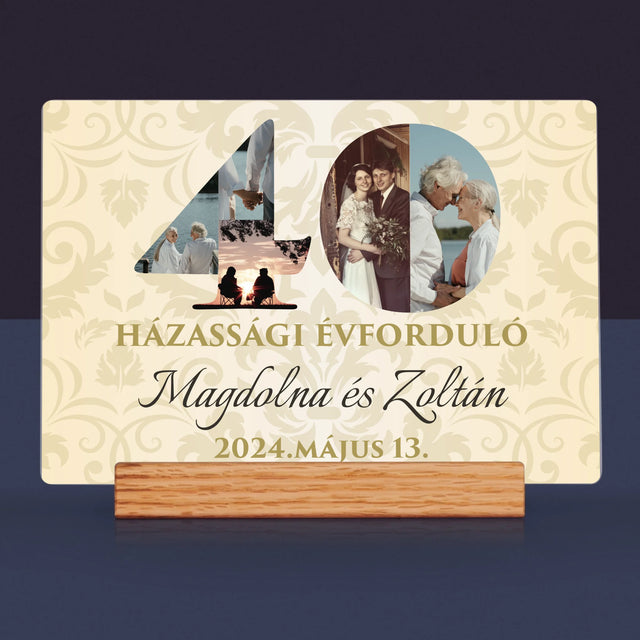 Szó Fotókból: 40. Házassági Évforduló - Akrilüvegre Nyomtatott Kép